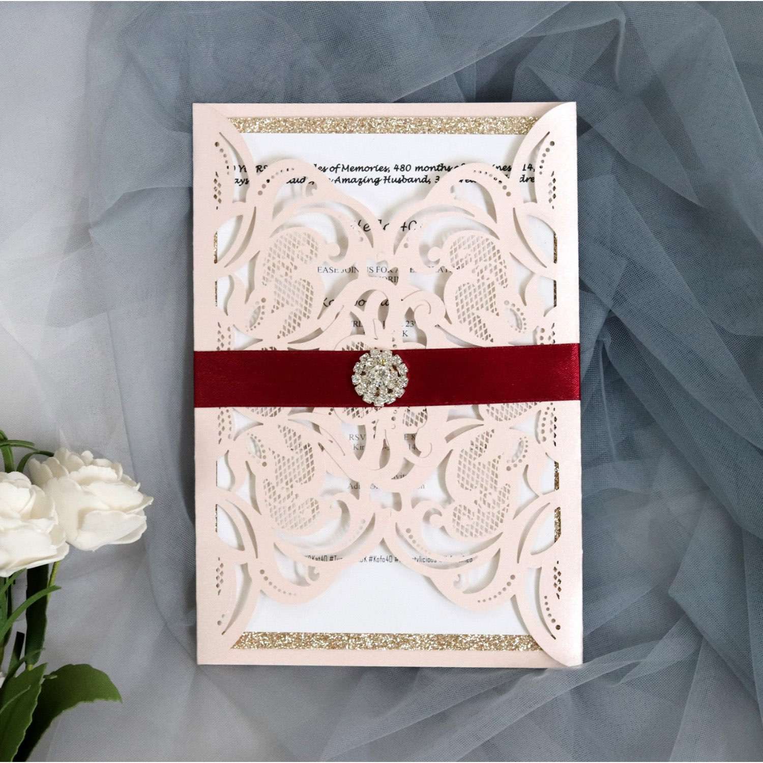 Laser Invitation Card Simple Style Latest Wedding Invitation Holiday Greeting Card